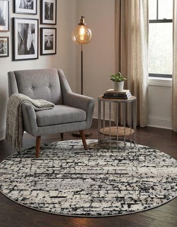 Gray Tucson Round Rug