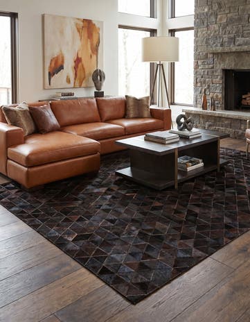 5' 1 x 7' 10 Cowhide Stocks Rug