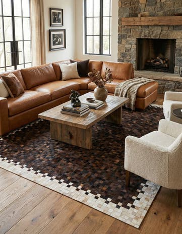 8' 2 x 10' 1 Cowhide Stocks Rug