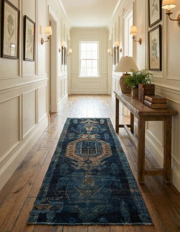 3' 5 x 9' Hand Knotted Ultra Vintage Persian Wool Runner Rug