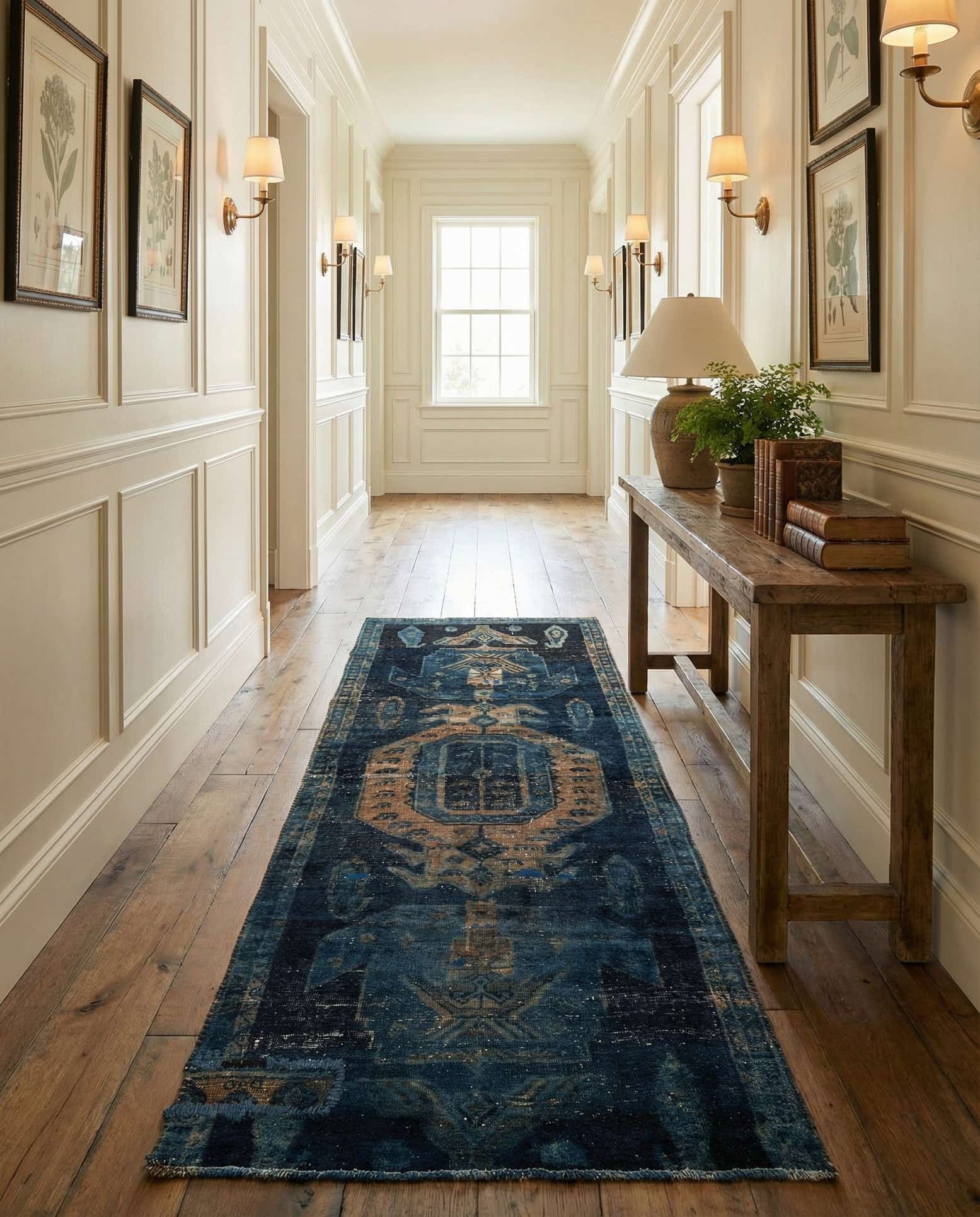 3' 5 x 9' Hand Knotted Ultra Vintage Persian Wool Runner Rug