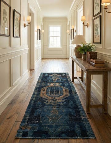 3' 5 x 9' Hand Knotted Ultra Vintage Persian Wool Runner Rug