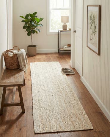  2' 2 x 8' 2  Hand Braided Jute Runner Rug