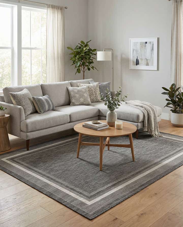 7' x 10' Easy-Clean Border Indoor / Outdoor Rug