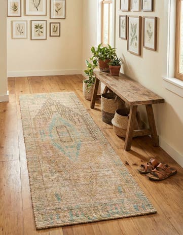 2' 2 x 8' Hand Woven Chenille Jute Runner Rug