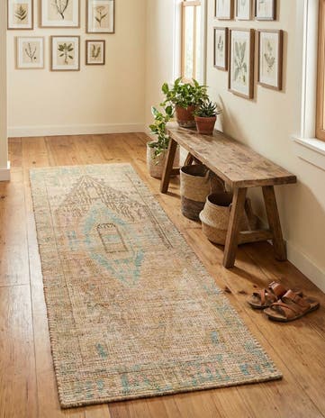 2' 2 x 8' Hand Woven Chenille Jute Runner Rug