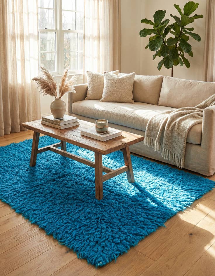 Detail image of 2' 5 x 4' 6  Hand Knotted Moroccan Wool Rug