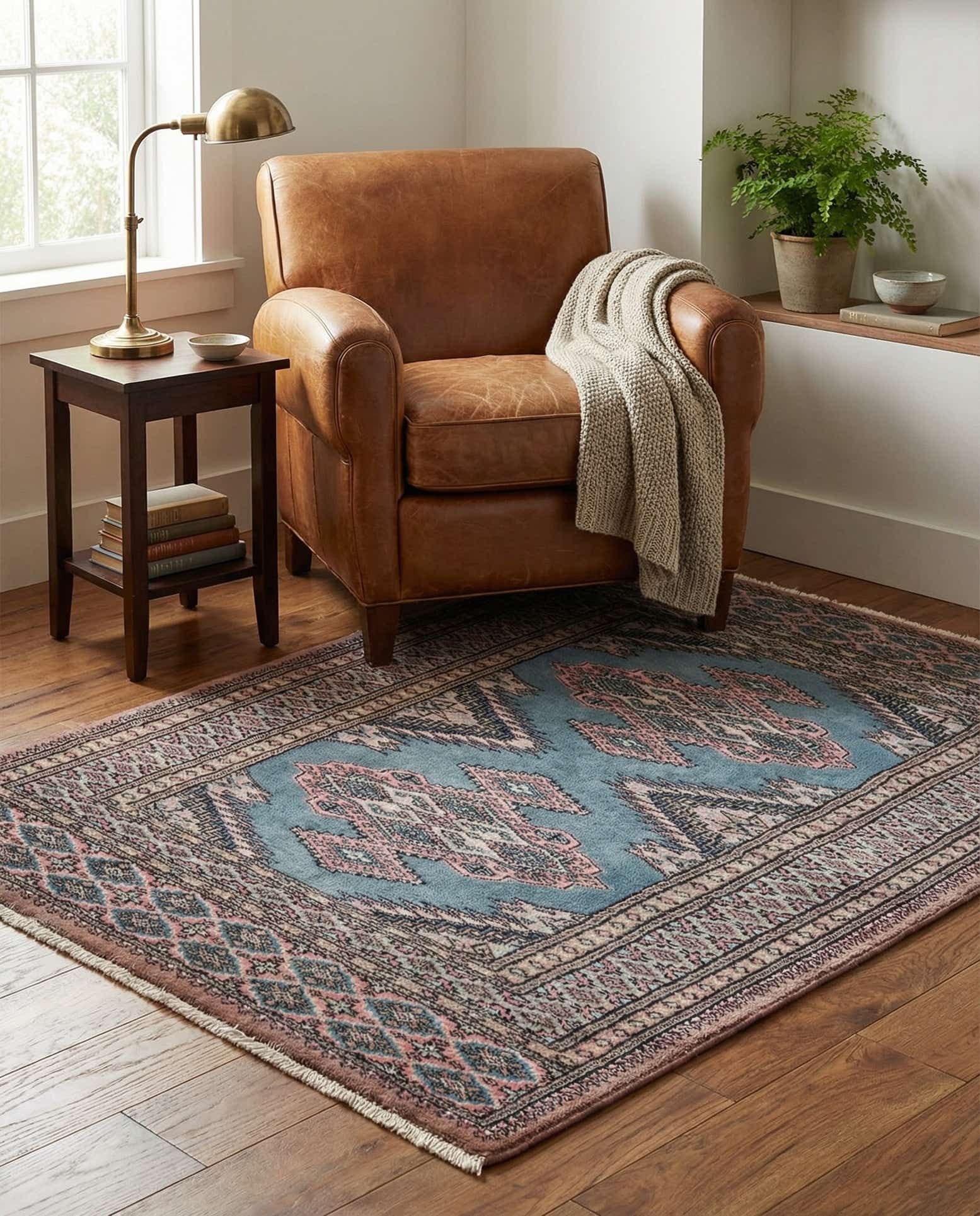 80cm x 120cm anudado a mano Bokhara Alfombra Oriental Lana
