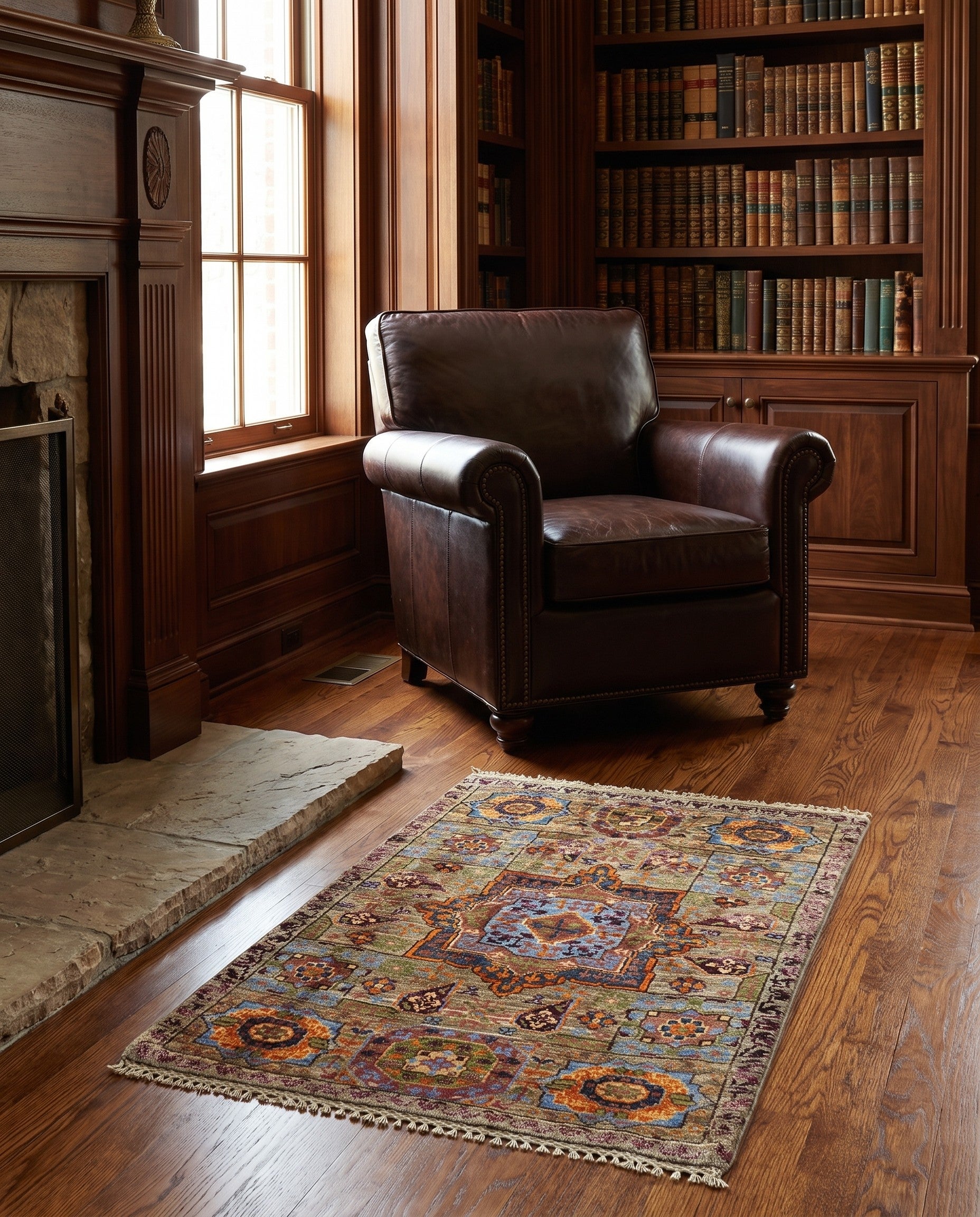2' 3 x 3' Hand Knotted Mamluk Ziegler Rug