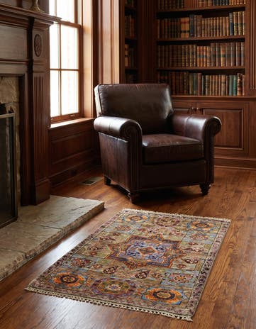 2' 3 x 3' Hand Knotted Mamluk Ziegler Rug