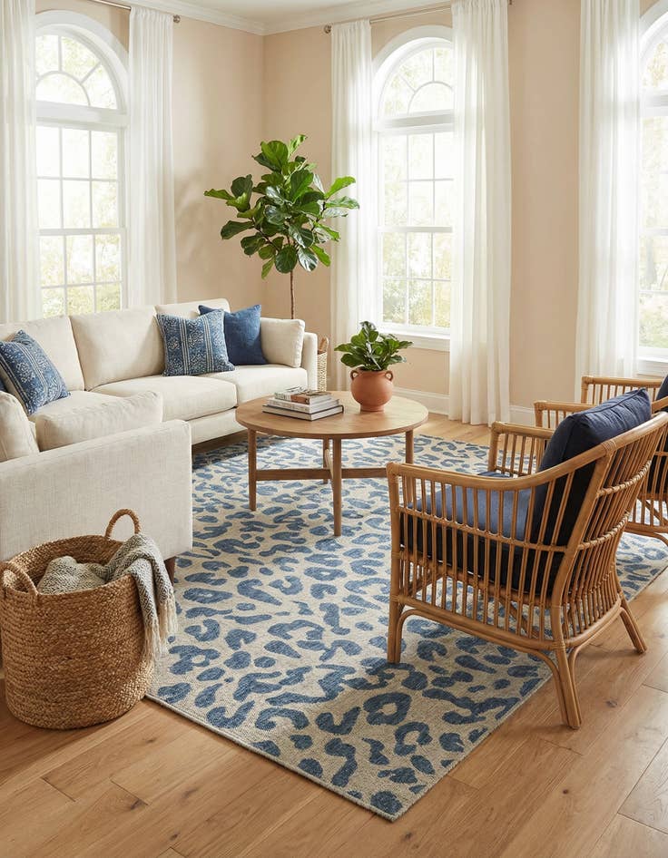 Detail image of 7' 10 x 10'  Washable Safari Indoor / Outdoor Rug