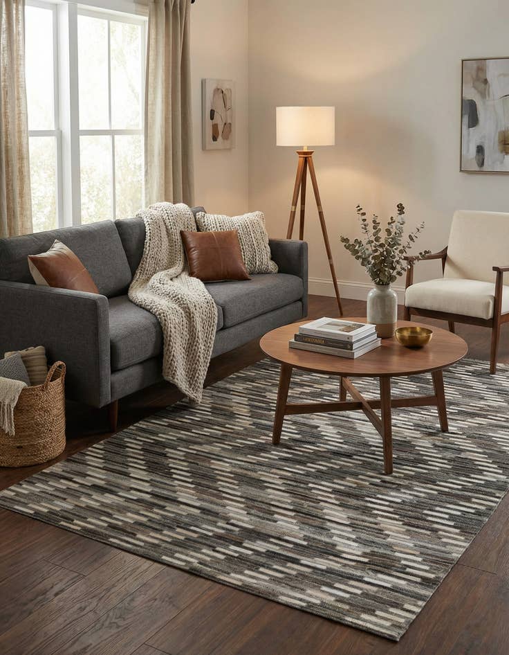 Detail image of 4' x 6' Cowhide Leather Rug