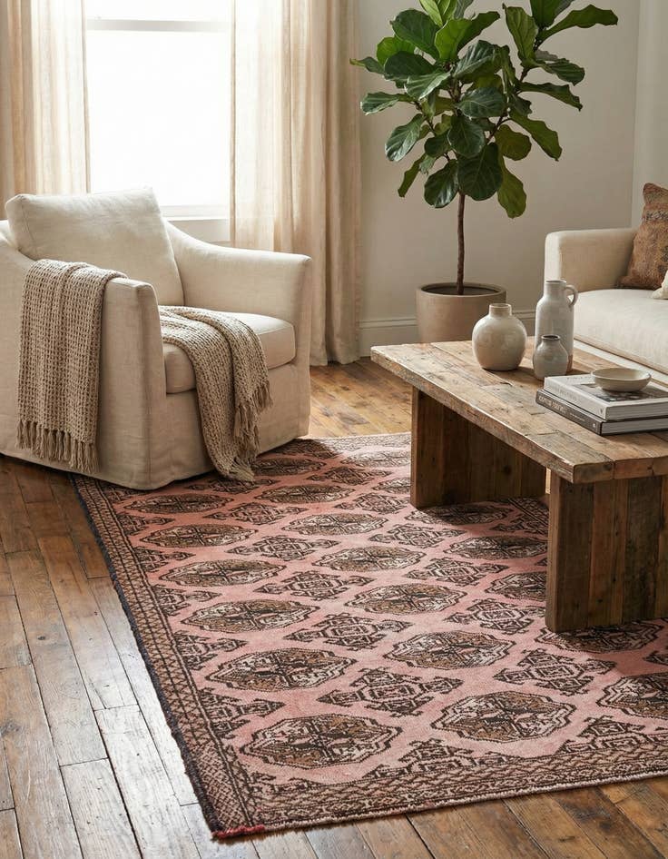 Detail image of 3' 3 x 5' 7  Hand Knotted Ultra Vintage Persian Wool Rug