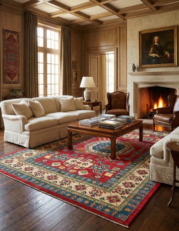 6' 8 x 10' Hand Knotted Kazak Rug