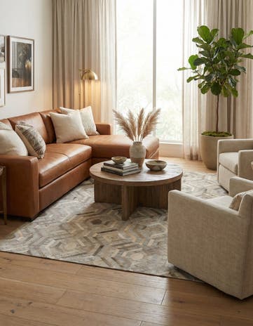 5' 1 x 8' Cowhide Rug