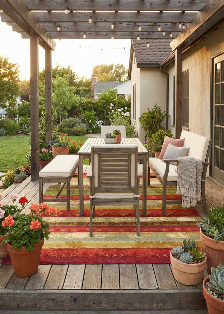10' x 12' 2 Easy-Clean Modern Indoor / Outdoor Rug