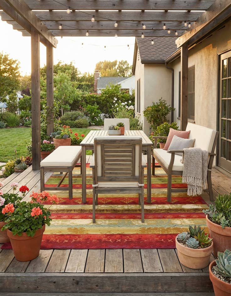 Detail image of 10' x 12' 2  Washable Modern Indoor / Outdoor Rug