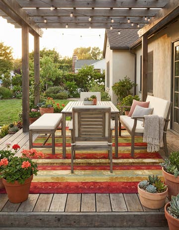 10' x 12' 2 Easy-Clean Modern Indoor / Outdoor Rug