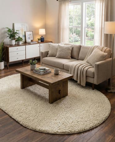  5' x 8' Everyday Shag Oval Rug