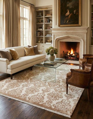 6' 10 x 9' 10 Hand Knotted Darya Wool Rug