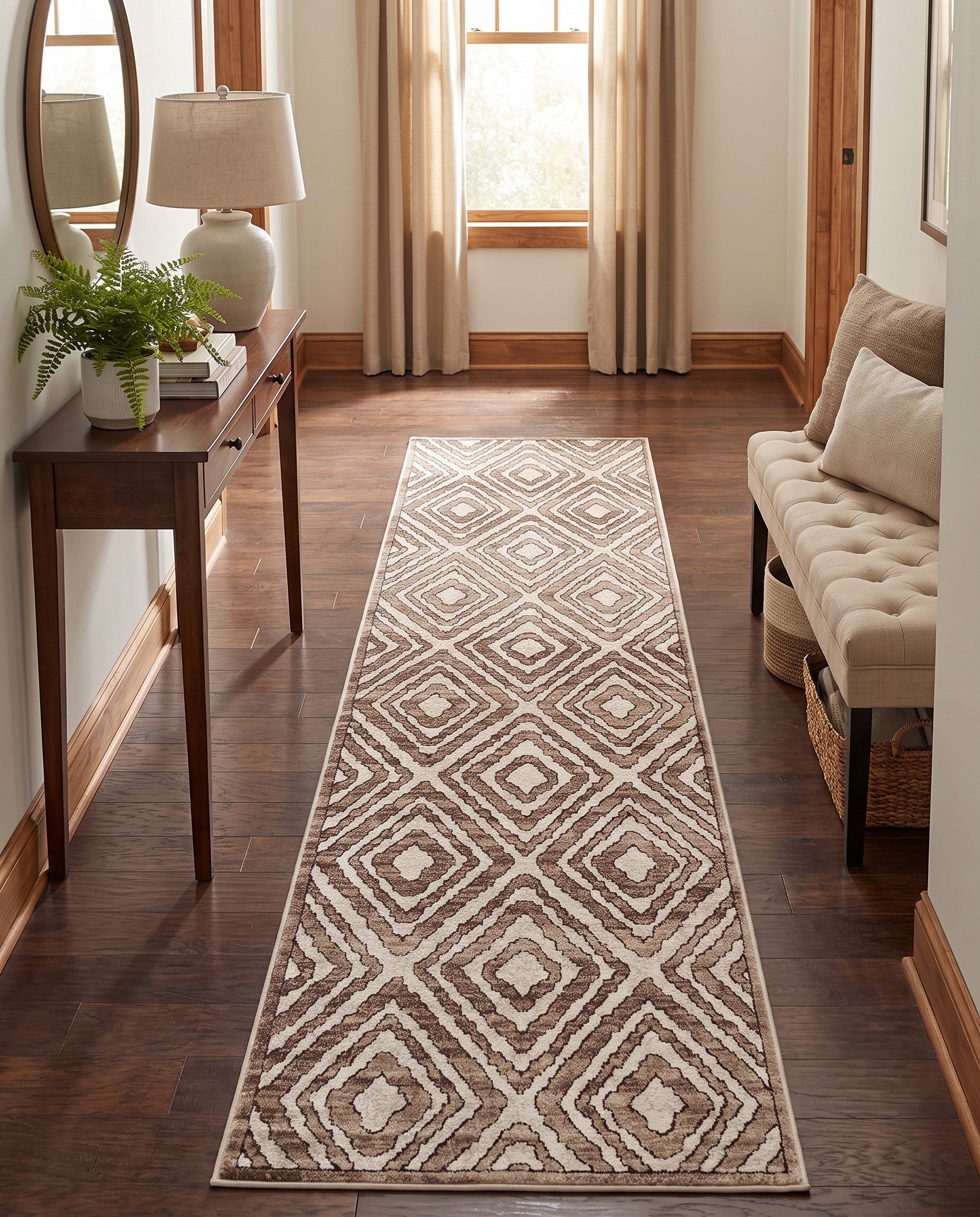 Chocolate Brown Hermitage Runner Rug