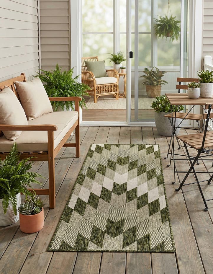 2' x 5' 3 Easy-Clean Modern Indoor / Outdoor...