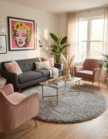 7' 10 x 7' 10 Marilyn Monroe™ Shag Round Rug