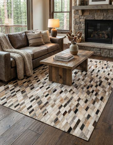 4' x 6' Cowhide - Patchwork Rug
