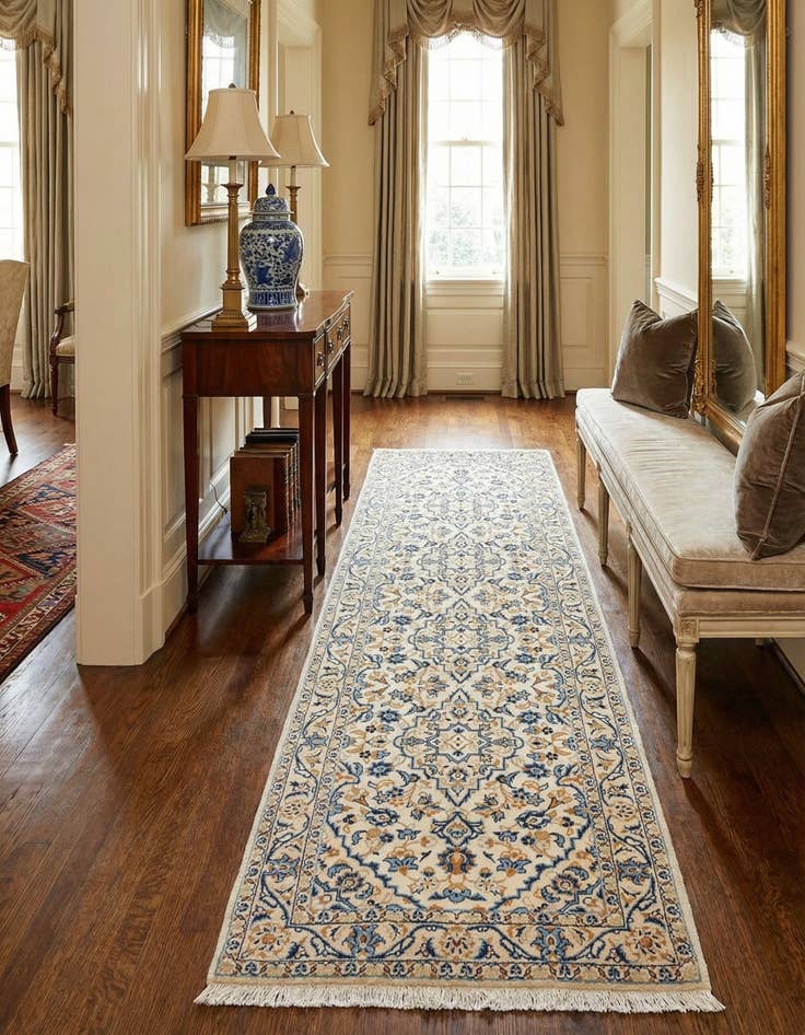 Detail image of 3' 3 x 9' 8 Kashan Wool Runner Rug