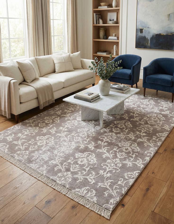 Detail image of  5' 6 x 7' 8  Hand Knotted Darya Wool Rug