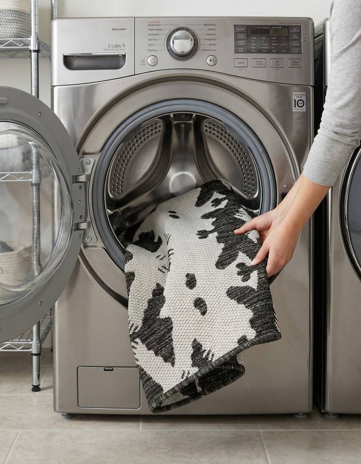 Detail image of 2' x 3'  Washable Modern Indoor / Outdoor Rug