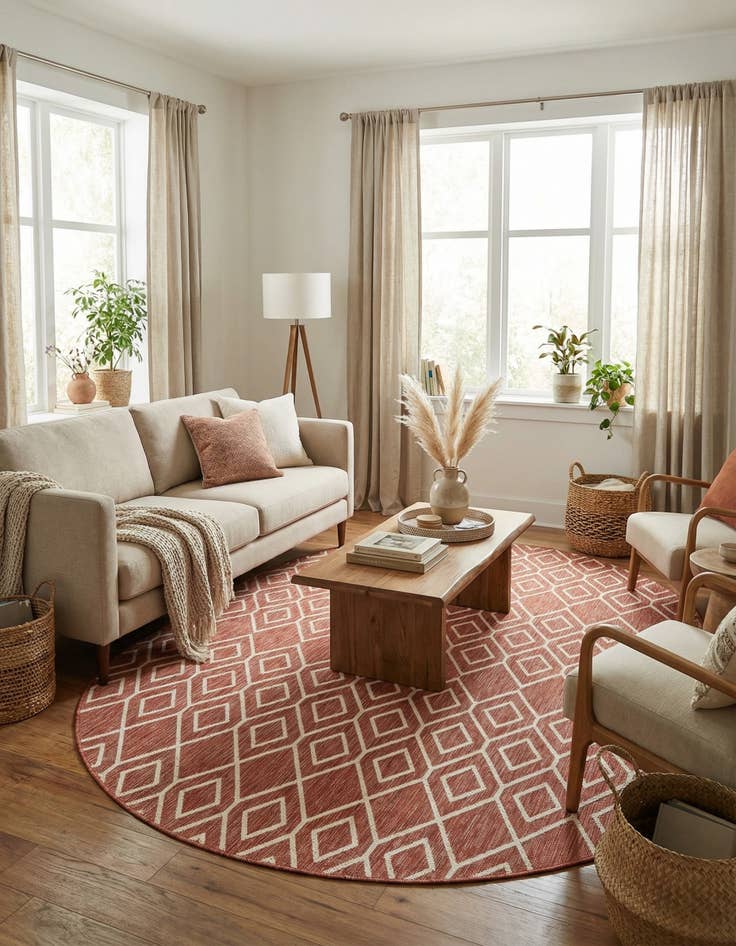 Detail image of 7' 10 x 10'  Washable Jill Zarin Turks and Caicos Indoor / Outdoor Oval Rug