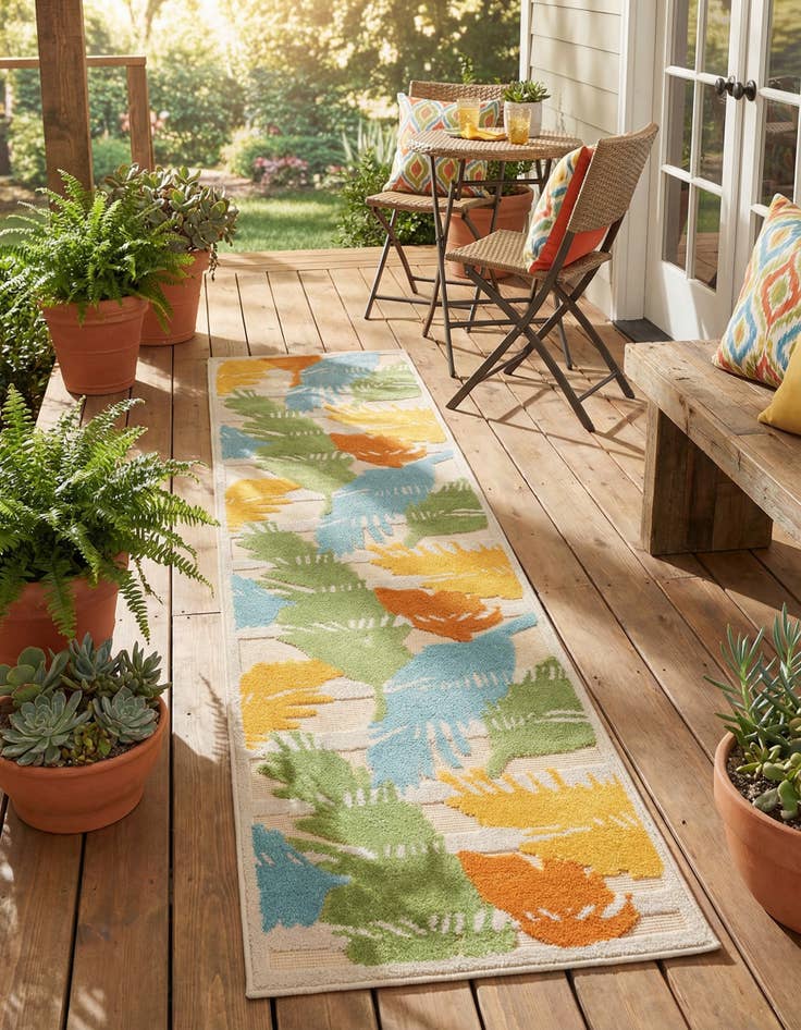 Detail image of 2' x 10' Easy-Clean Aruba Indoor / Outdoor Runner Rug