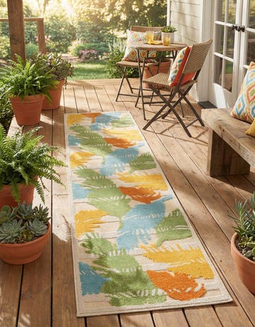2' x 10' Easy-Clean Aruba Indoor / Outdoor Runner Rug