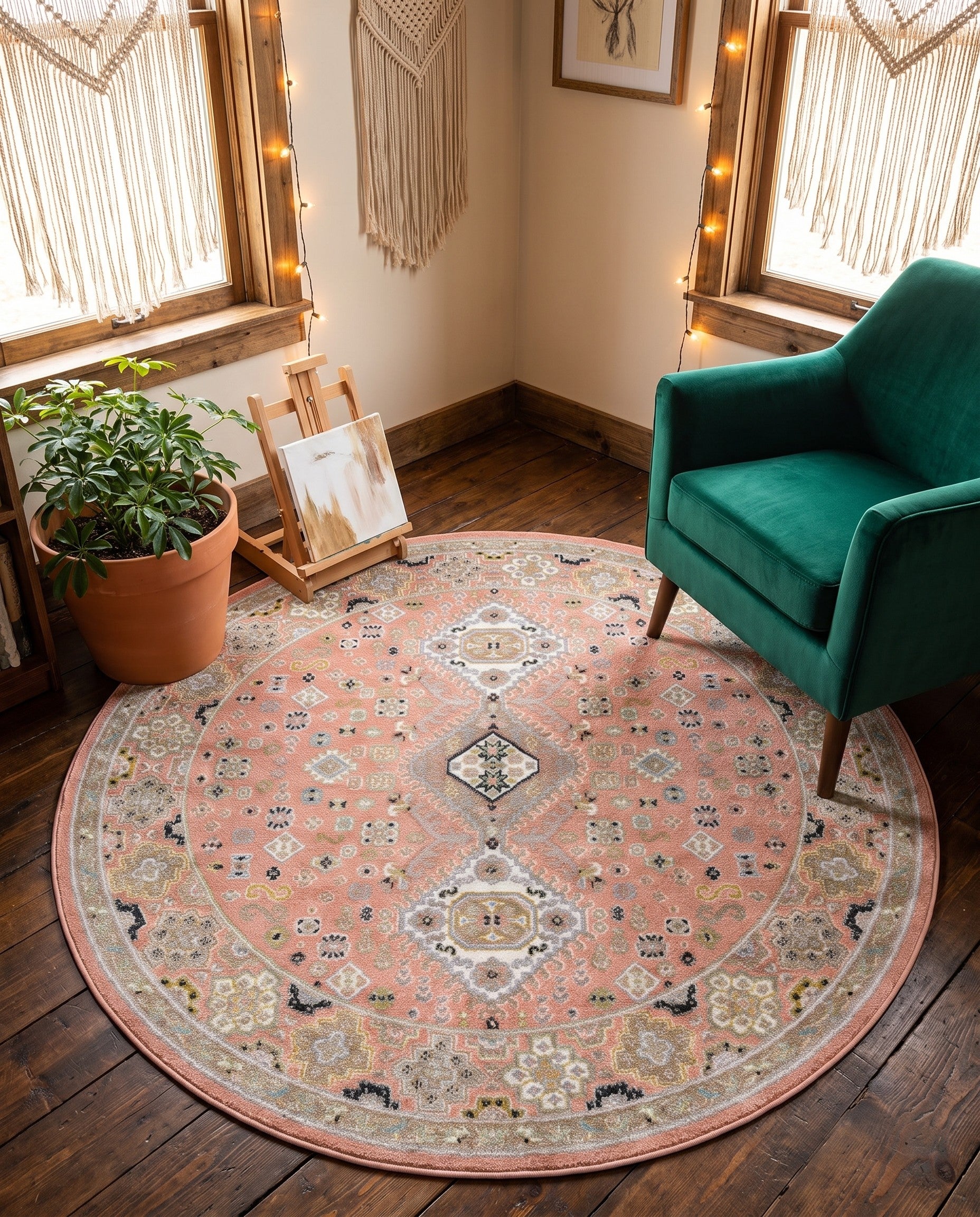 5' 3 x 5' 3 Kamala Washable Round Rug