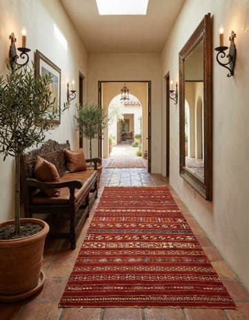 4' 11 x 10' 2 Zemour Kilim Wool Runner Rug