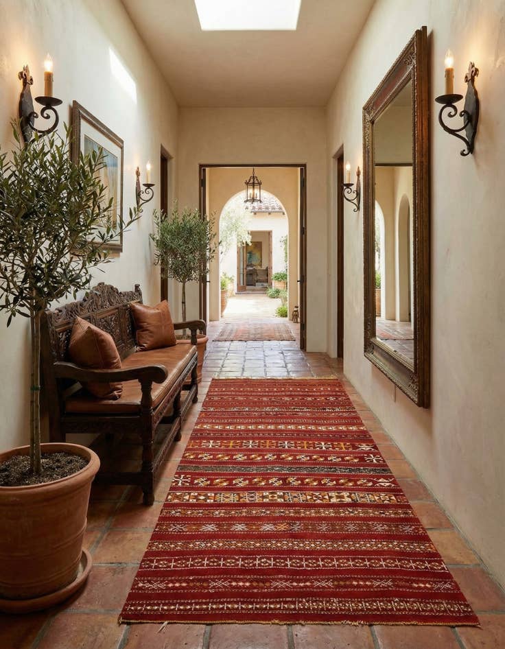 Detail image of 4' 11 x 10' 2 Zemour Kilim Wool Runner Rug