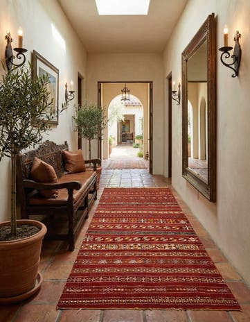 4' 11 x 10' 2 Zemour Kilim Wool Runner Rug