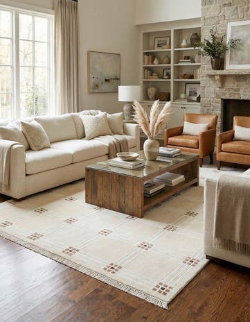 5' 8 x 8' Hand Knotted Darya Wool Rug