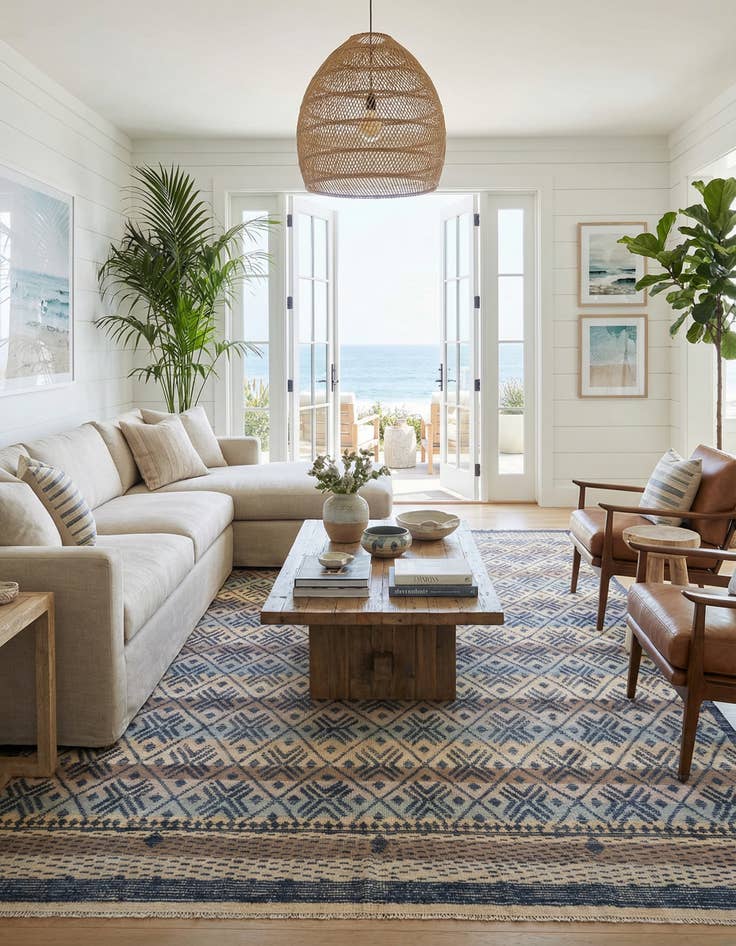 Detail image of 9' 9 x 14' 4  Hand Knotted Darya Wool Rug