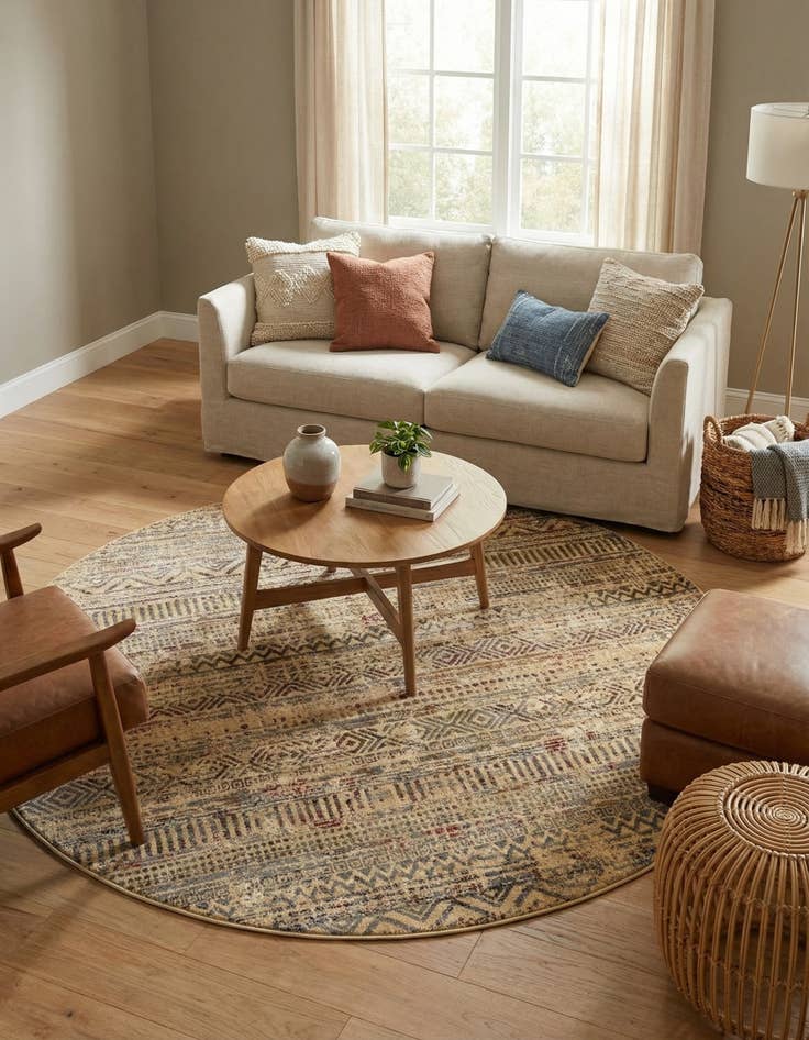 Detail image of  7' 10 x 7' 10 Saturn Round Rug