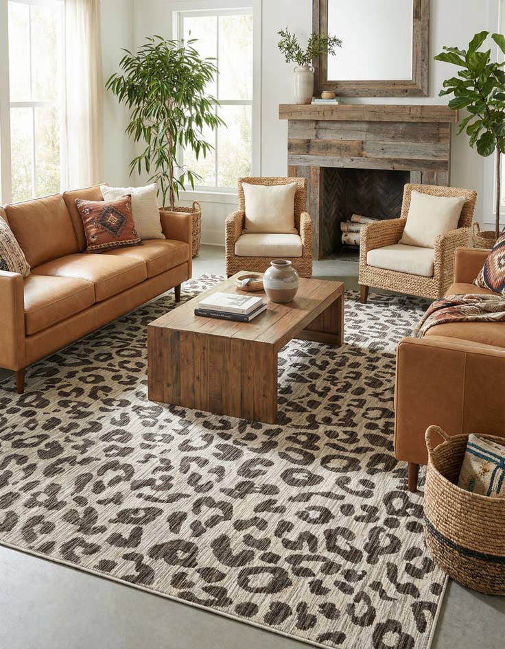 Detail image of  9' x 12'  Washable Safari Indoor / Outdoor Rug
