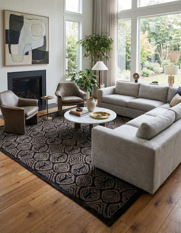 8' 1 x 10' 1 Hand Knotted Darya Wool Rug