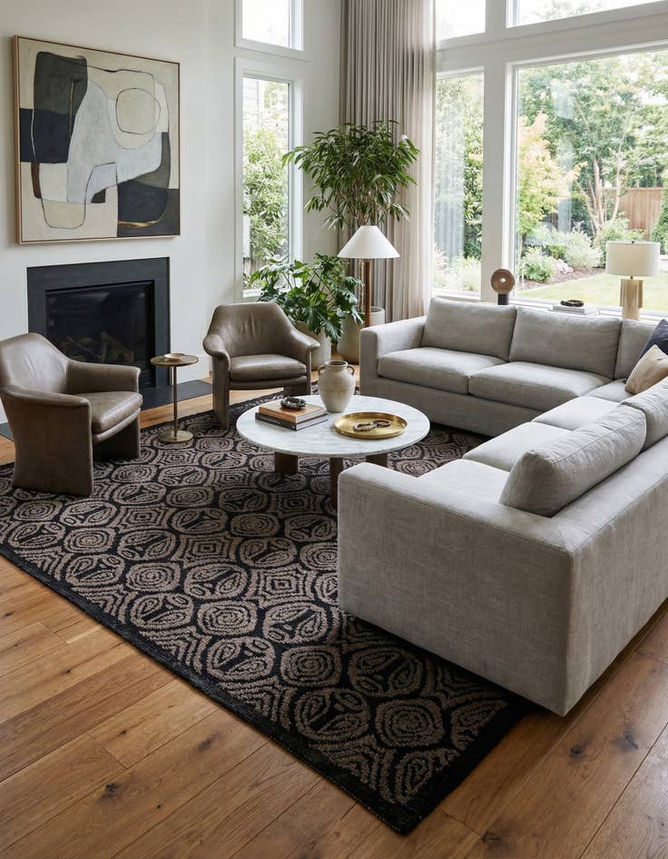 Detail image of 8' 1 x 10' 1  Hand Knotted Darya Wool Rug