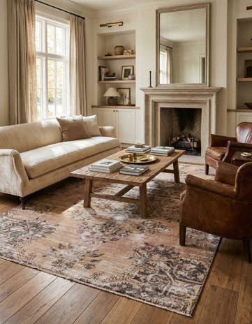 5' 4 x 8' 1 Hand Knotted Ultra Vintage Persian Wool Rug
