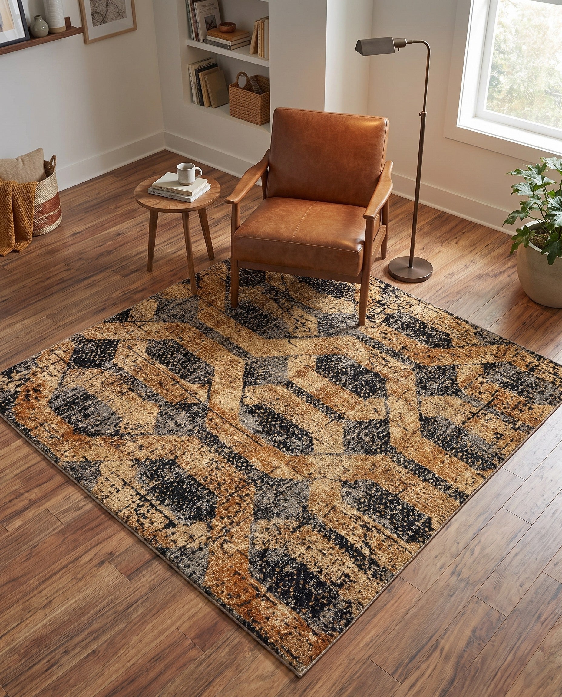 5' 3 x 5' 3 Saturn Square Rug