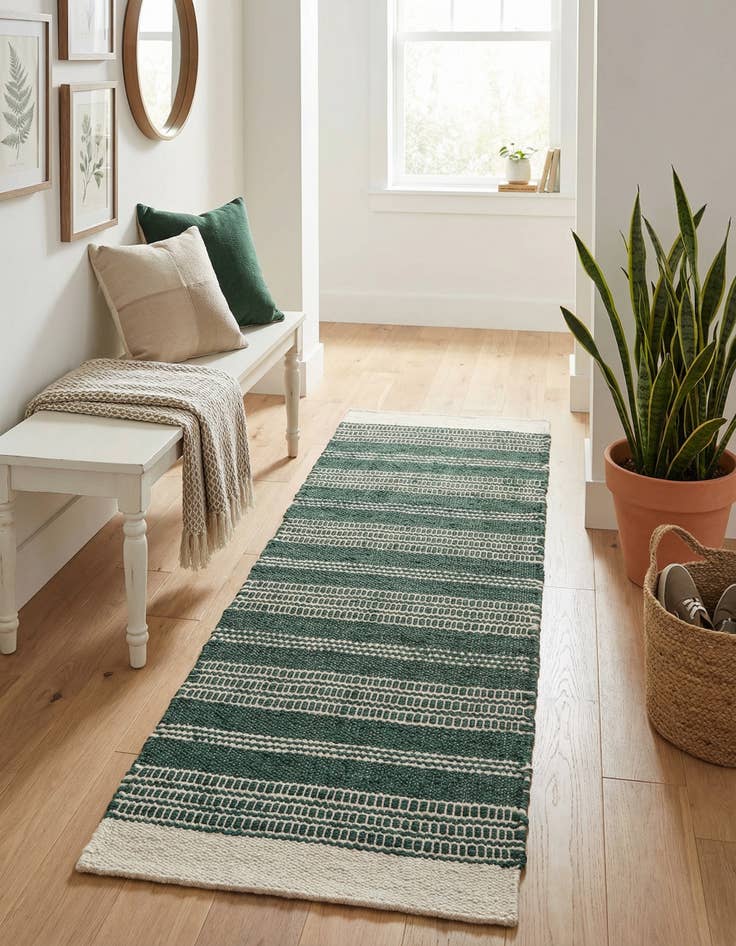 Detail image of  2' x 6' 1  Hand Woven Lariat Runner Rug