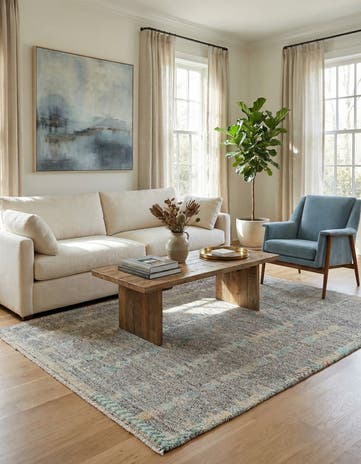 5' x 6' 10 Hand Knotted Modern Ziegler Wool Rug