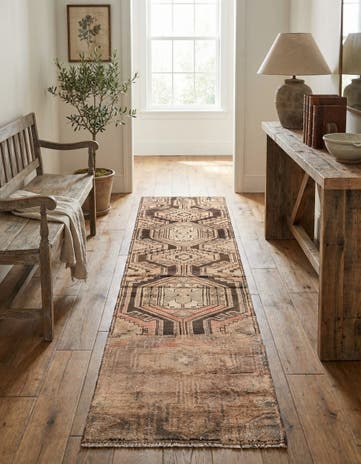 2' 8 x 8' 8 Hand Knotted Ultra Vintage Persian Wool Runner Rug