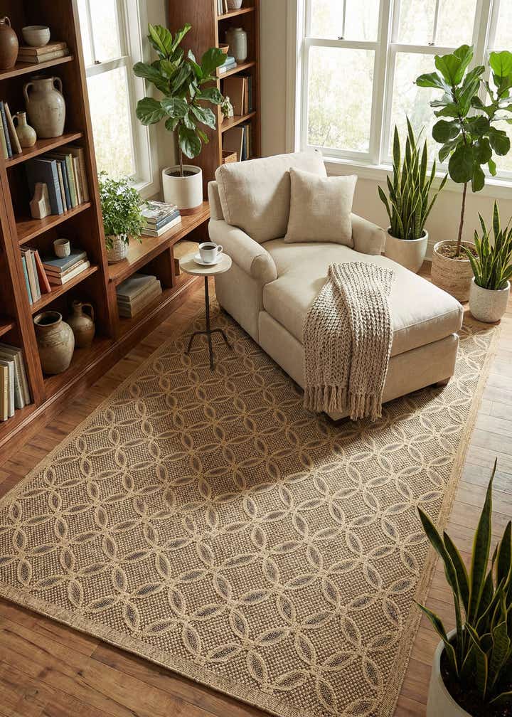 8' x 11' 4 Easy-Clean Trellis Indoor / Outdoor Rug